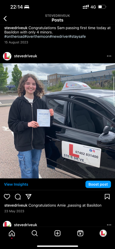 automatic driving instruction. driving lessons, Canvey Island, Driving Instructor, Insured, professional, nervous drivers, no experience, student passes driving test, female driving instruction